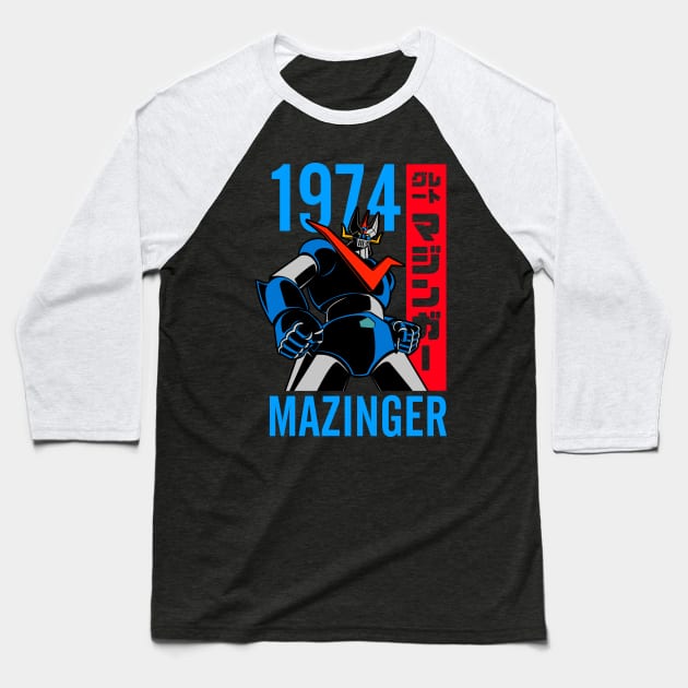 359 Great Mazinger 1974 Dark Baseball T-Shirt by Yexart